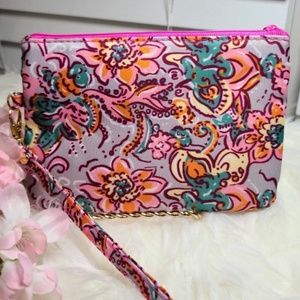 NWT Simply Southern Wristlet Wallet Coral Print